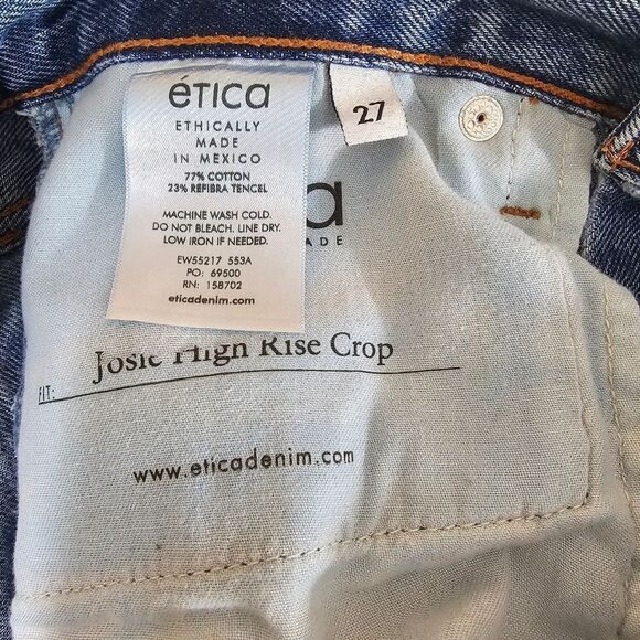 NWT Etica High Rise Josie Crop in Canyon - Size 27 - Picture 8 of 8